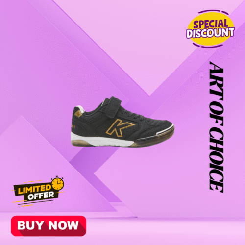 PRECISION ELASTIC BLACK CHILDREN'S INDOOR SOCCER SHOES