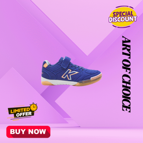 PRECISION ELASTIC BLUE CHILDREN'S INDOOR SOCCER SHOES