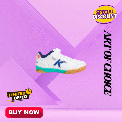 PRECISION ELASTIC WHITE CHILDREN'S INDOOR SOCCER SHOES