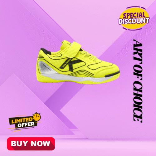 GOLEIRO KIDS ELASTIC LIME INDOOR SOCCER SHOES