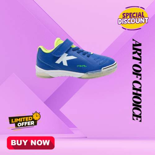 FINAL ELASTIC INDOOR BLUE CHILDREN'S INDOOR SOCCER SHOES